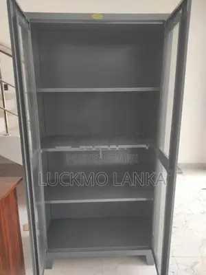 New 6x3 Size Glass Steel Office Cupboard (Mmm1)
