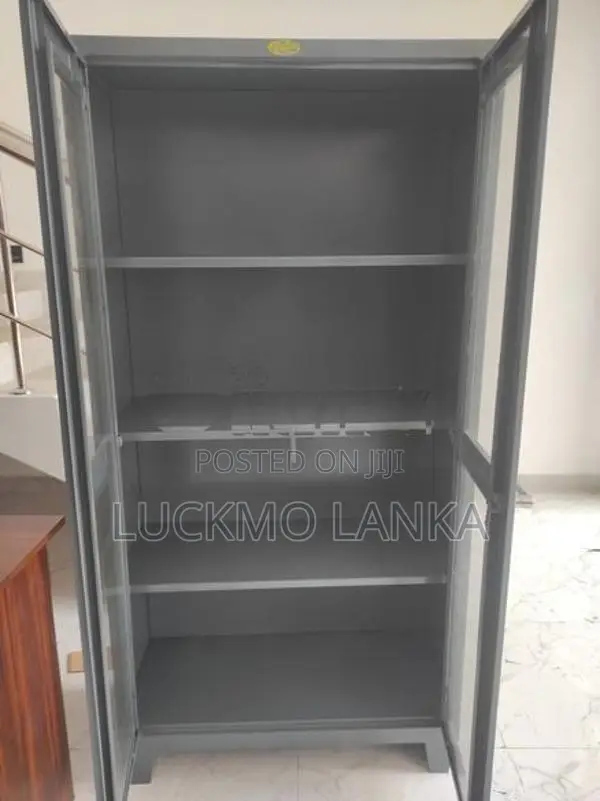 New 6x3 Size Glass Steel Office Cupboard (Mmm1)