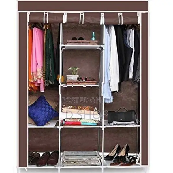 Wardrobe Cloth Cupboard - 3 Doors Roll over Storage