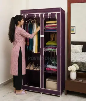 2 Door Wardrobe Cloth Cupboard Roll up Cover