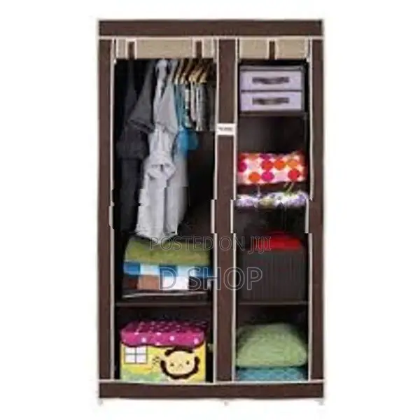 2 Door Wardrobe Cloth Cupboard Roll up Cover