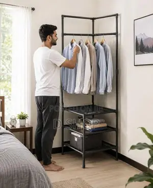 Multi Function Corner - Coat Rack & Shoe Foldable 2 Layers