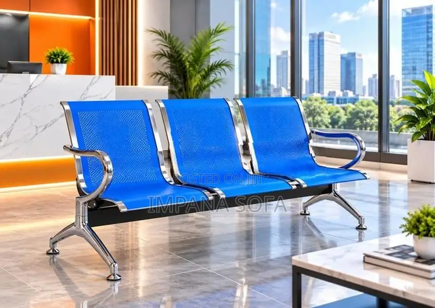 IMPANA OFFICE LOBBY VISITORS CHAIR BLACK &BLUE