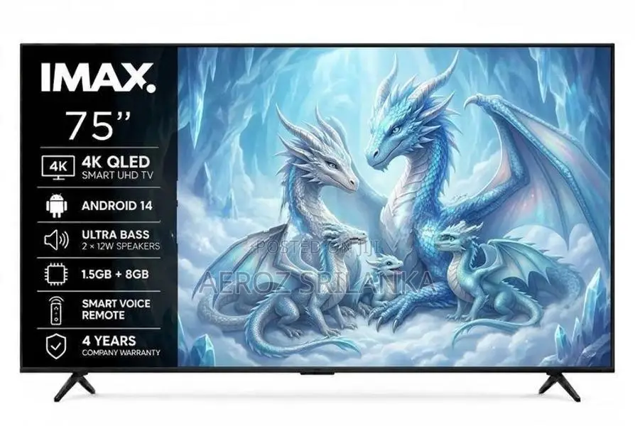 New IMAX 4K 75'' QLED Smart Android 14 UHD HDR TV