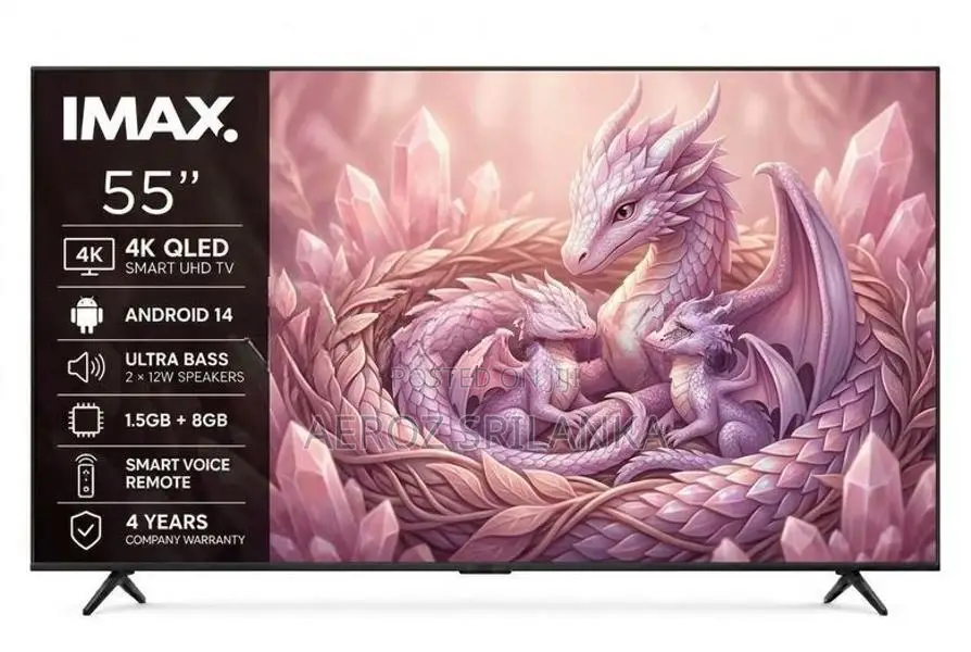 55'' Smart Android 14 4K QLED UHD with Bluetooth
