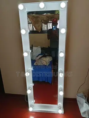White Sliding Box Mirror