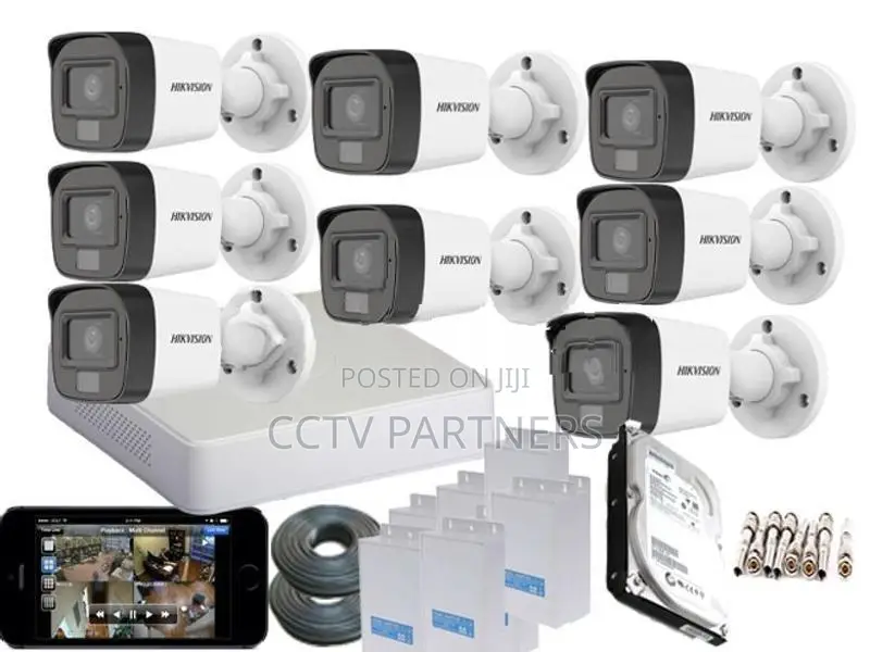 Hikvision 2MP ColorVu Turbo HD Dual light-Voice CCTV 8 Camera Package