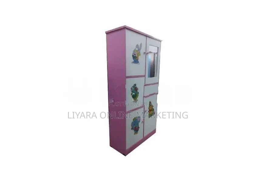 New pink and blue color Melamine baby cupboard @Glass
