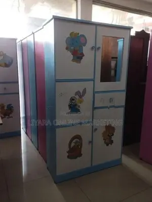 New pink and blue color Melamine baby cupboard @Glass