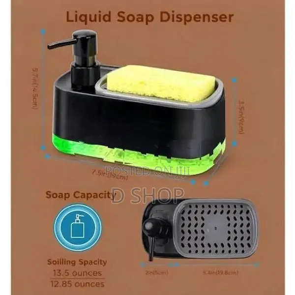 2 in 1 Soap Dispenser with sponge cleaner Caddy
