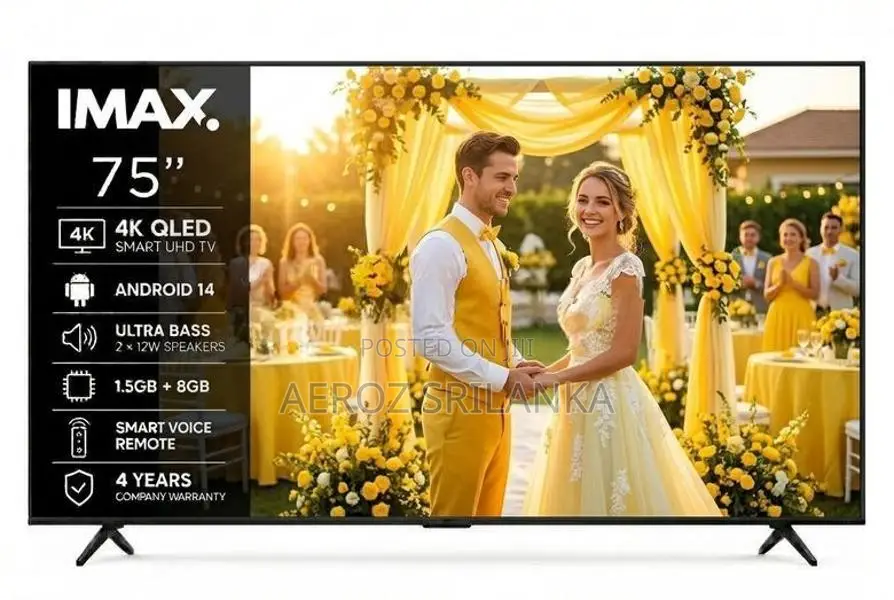 IMAX 75'' QLED 4K Smart Android 14 UHD HDR TV