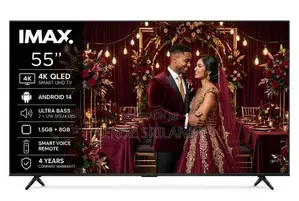 IMAX 55'' 4K Smart Android 14 QLED UHD with Bluetooth