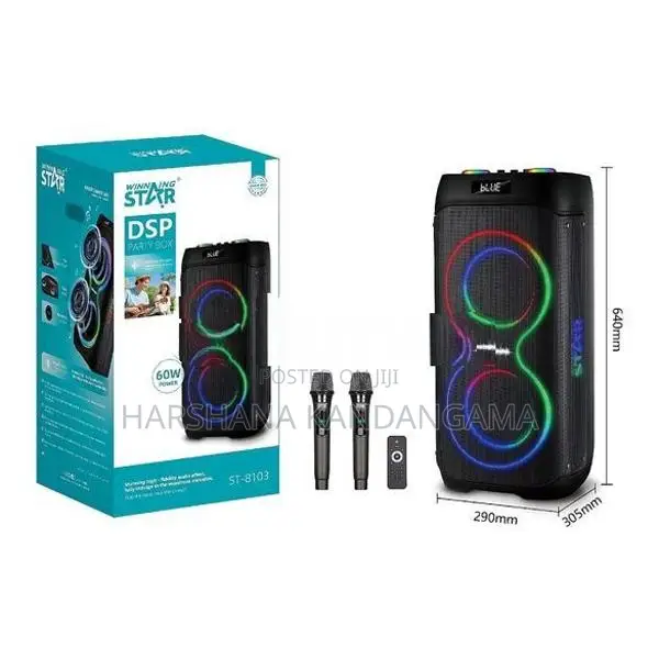 Winning Star 60W Party Box Speaker + Wireless Mic