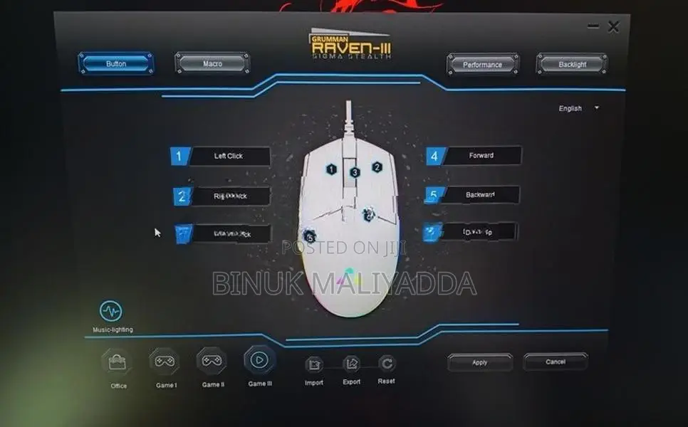 Armaggeddon Grumman Raven-Iii Sigma Stealth Gaming Mouse