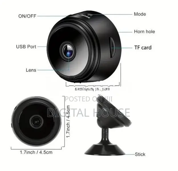 Camera Wifi Mini 5MP Hd V/Recording - A12 Model type "C" USB new