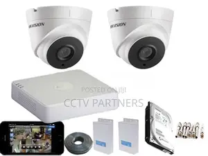 Hikvision weather proof Turbo HD Indoor outdoor Two cctv Cameras Packa