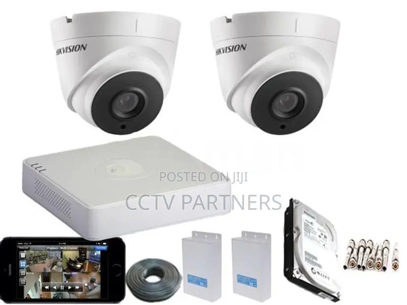 Hikvision weather proof Turbo HD Indoor outdoor Two cctv Cameras Packa