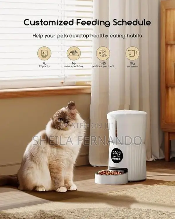 High Quality Automatic Cat Feeder 4L With Timer Voice Recording