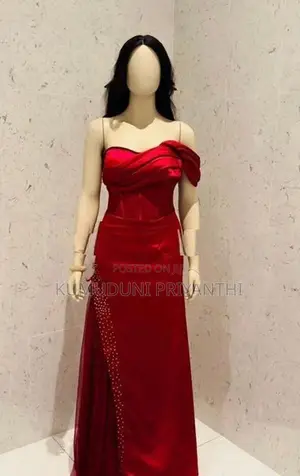 Burgundy Corset Maxi Dress