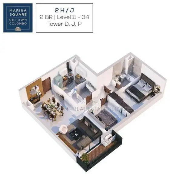 Marine Square Brand New 2Bed Apartment for Sale in Col - 10