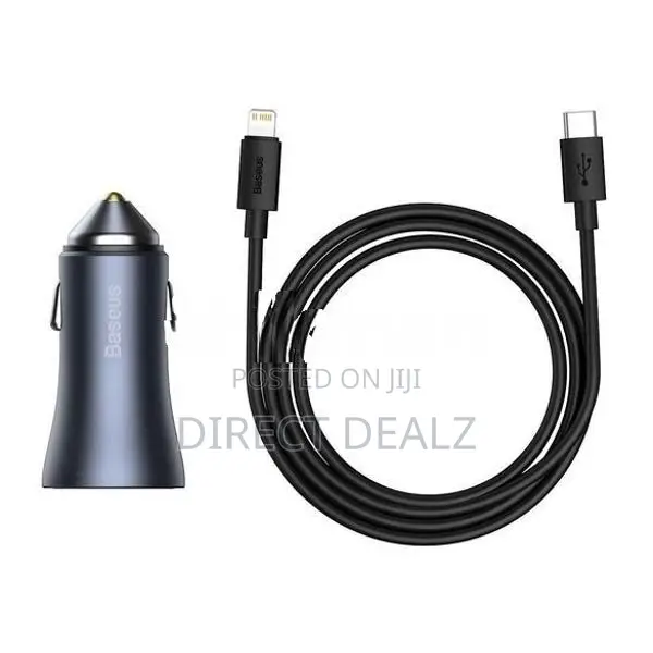 Baseus USB + Type C Quick 40W Car Charger with Cable