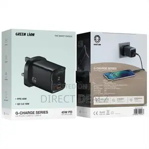 Green Lion G-Charge Series 45W Dual Port Wall Charger