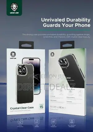 Green Lion Crystal Clear Case for iPhone 15 Pro Max