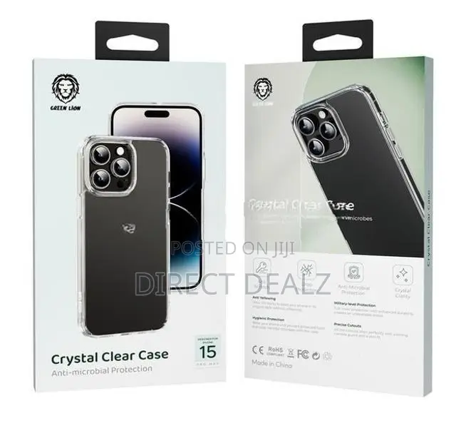Green Lion Crystal Clear Case for iPhone 15 Pro Max