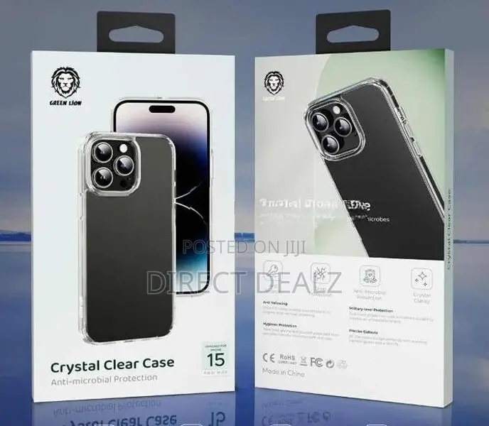 Green Lion Crystal Clear Case for iPhone 15 Pro Max