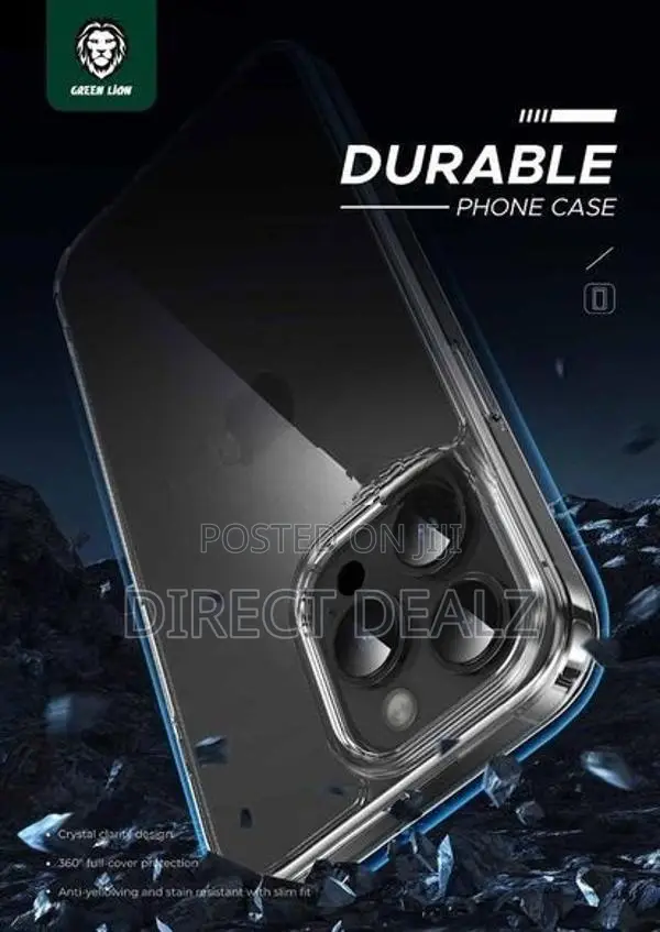 Green Lion Crystal Clear Case for iPhone 15 Pro Max