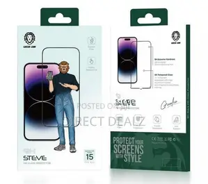 iPhone 15 Pro Max Green Lion 9H Steve HD Tempered Glass
