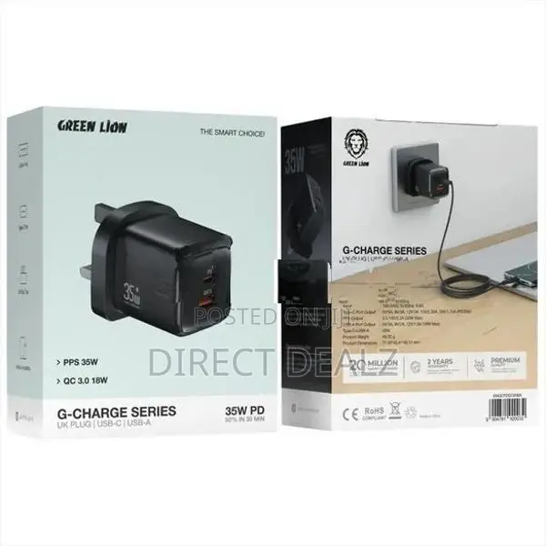 Green Lion G-Charge Series 35W Dual Port Wall Charger