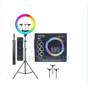 RGB Soft LED Ring Light 18 Inch MJ45 with 3 Phone Holder
