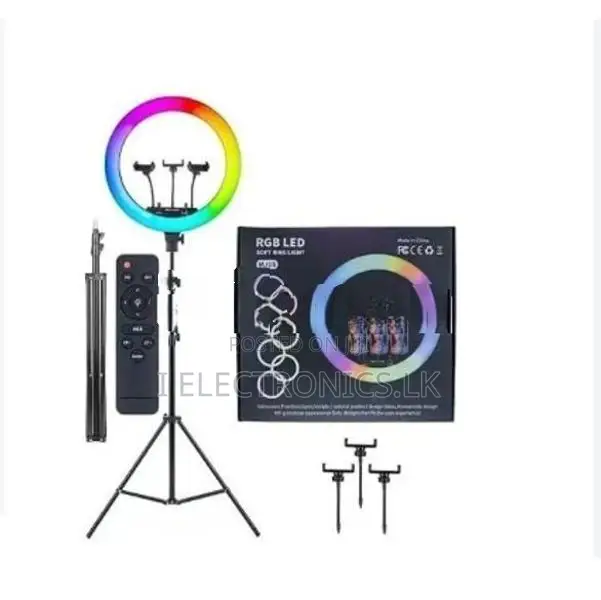 RGB Soft LED Ring Light 18 Inch MJ45 with 3 Phone Holder