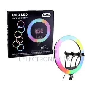 RGB Soft LED Ring Light 18 Inch MJ45 with 3 Phone Holder