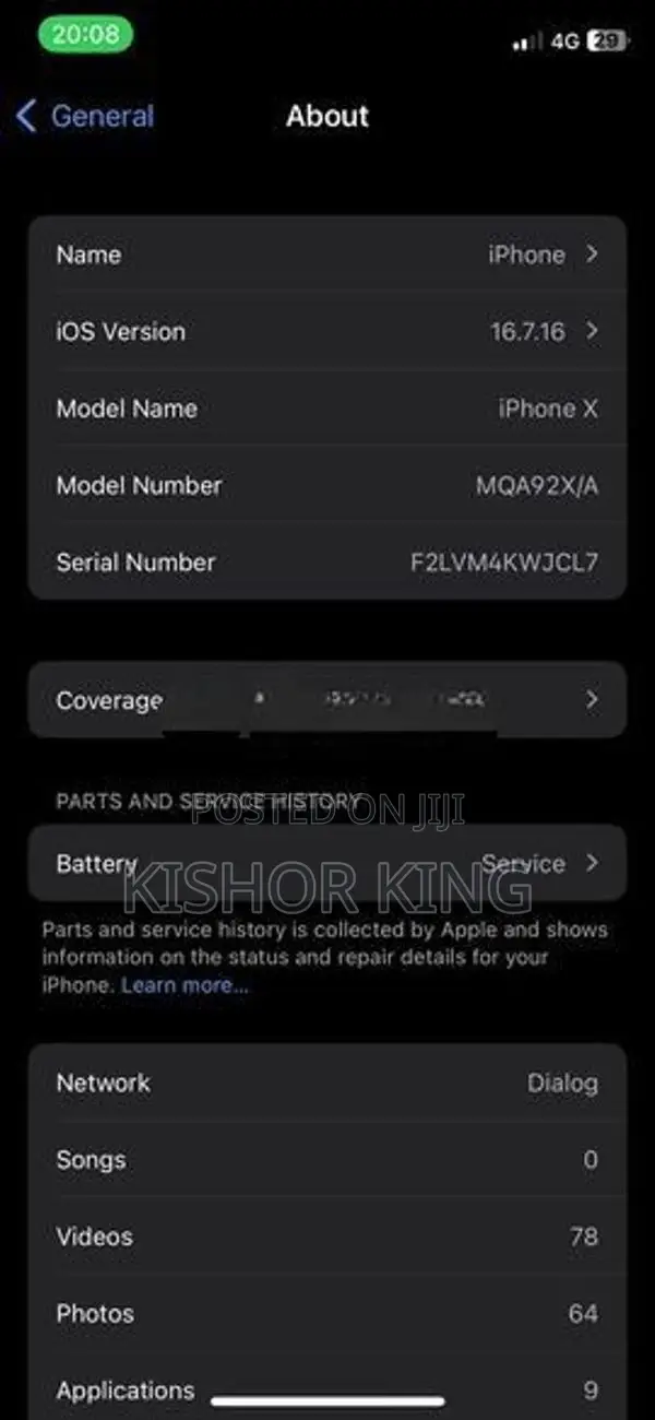 Apple iPhone X 256GB (Used)