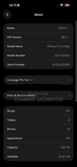 Apple iPhone 15 Pro Max 256GB (Used)