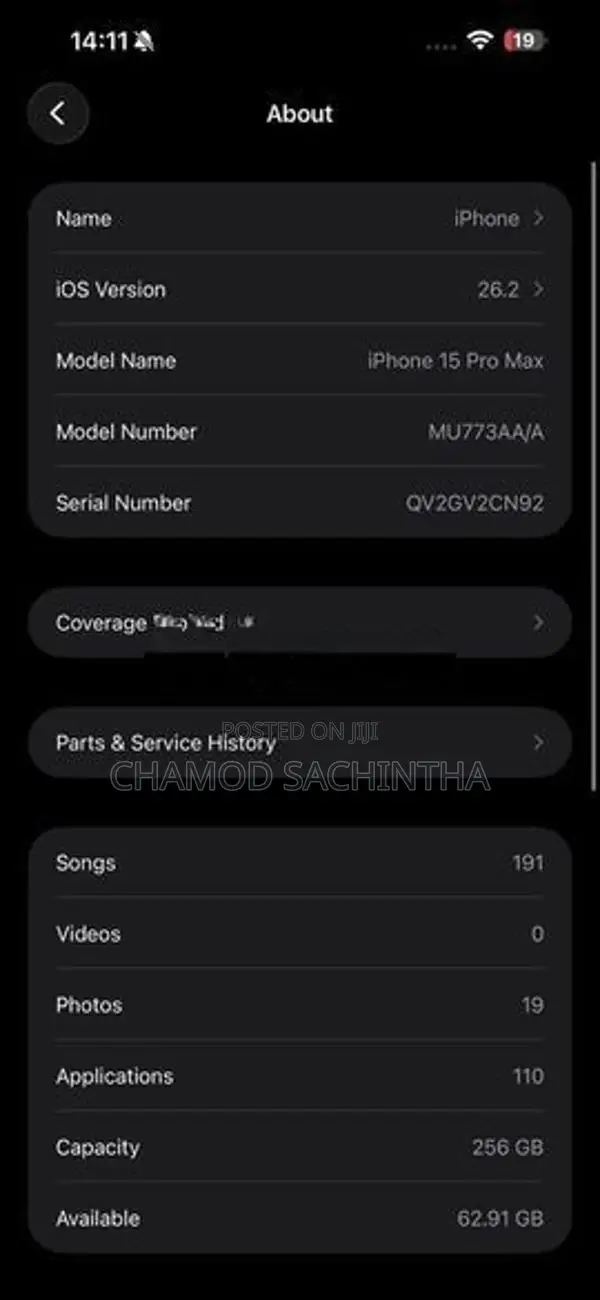 Apple iPhone 15 Pro Max 256GB (Used)