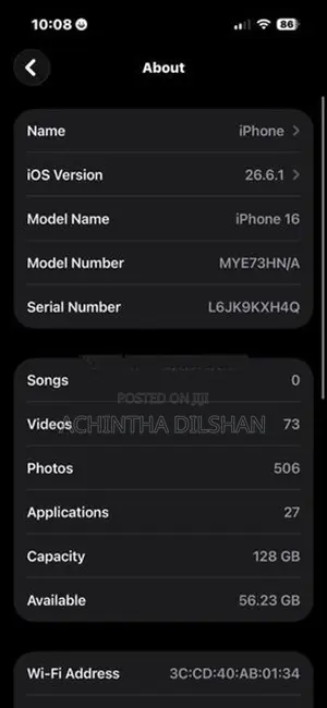 Apple iPhone 16 (Used)