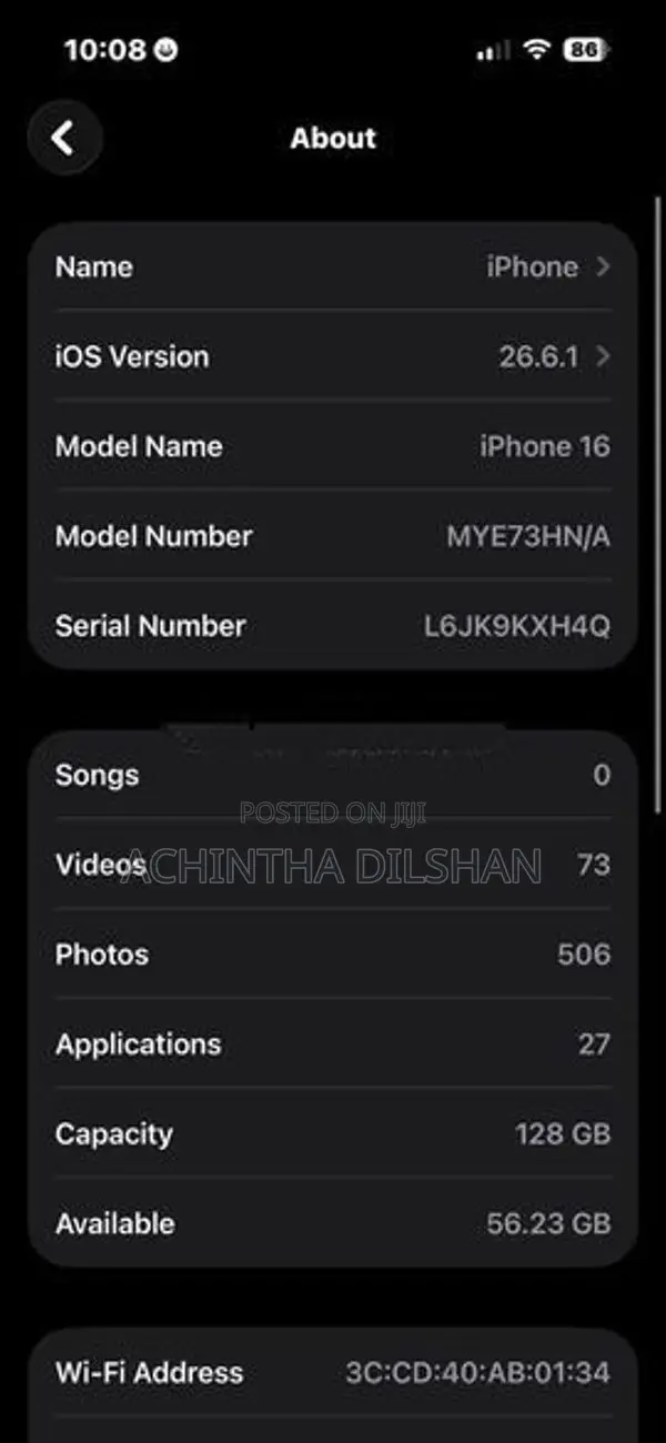 Apple iPhone 16 (Used)