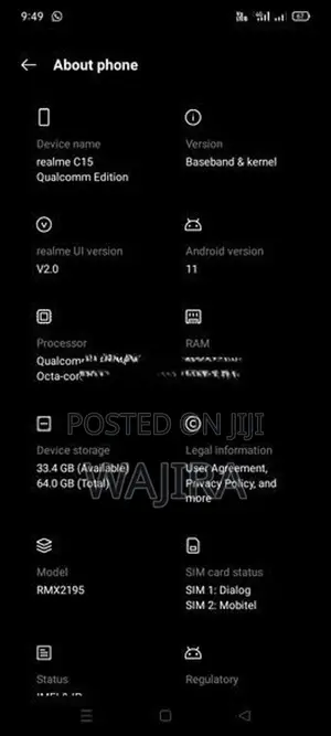 Realme C15 Qualcomm Edition (Used)