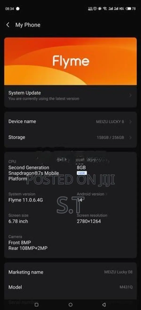 Meizu Lucky 08 (Used)