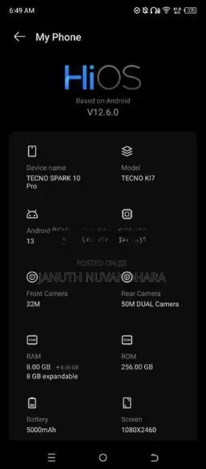 Tecno Spark 10 Pro (Used)