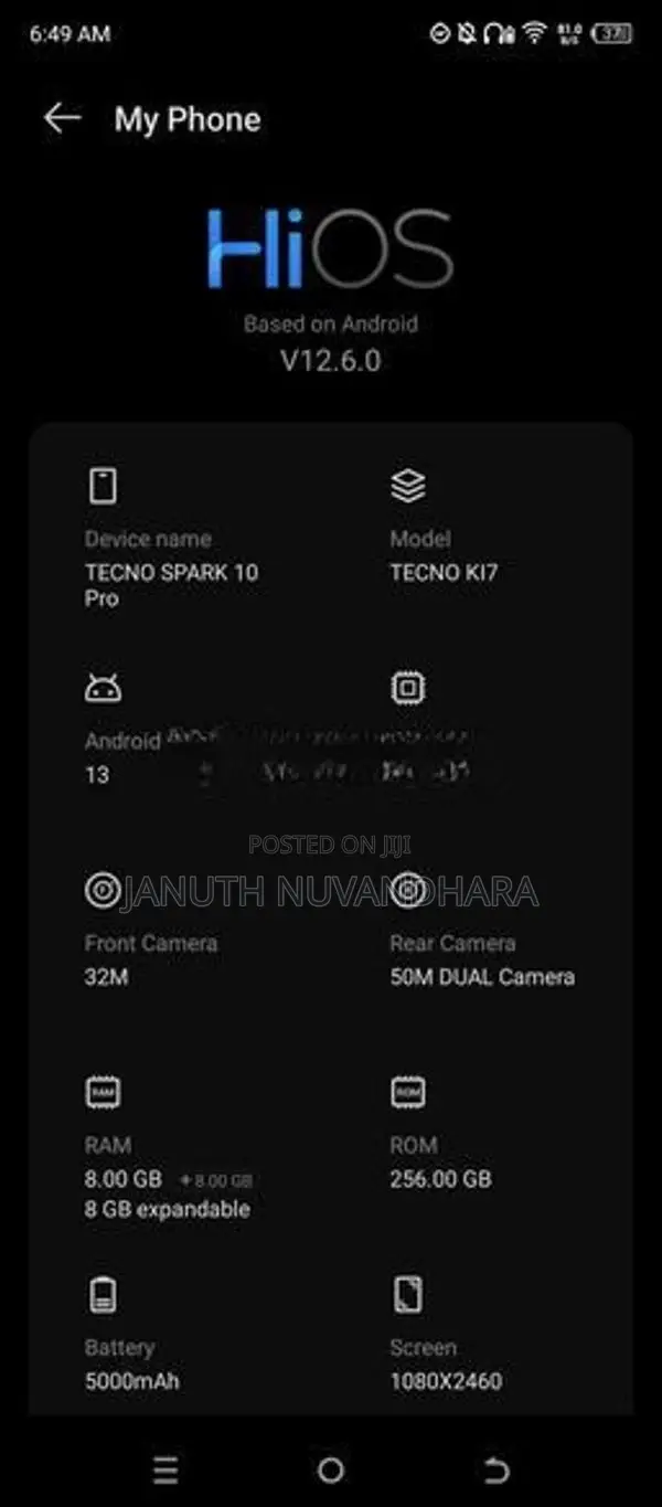 Tecno Spark 10 Pro (Used)