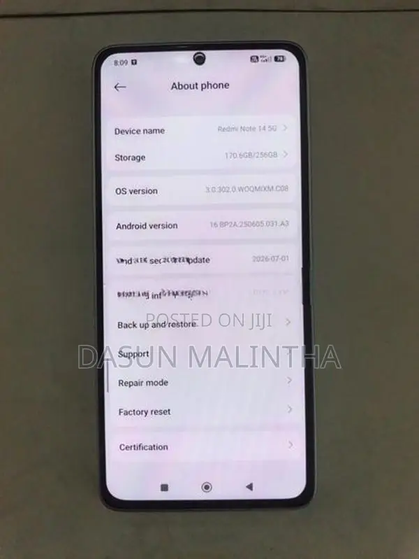 Xiaomi Redmi Note 14 8GB 256GB (Used)