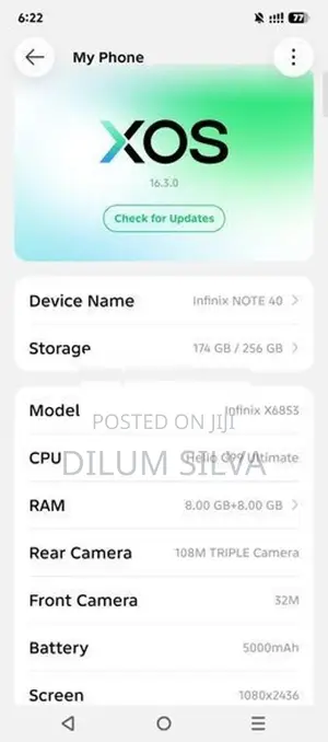 Infinix Note 40 (Used)