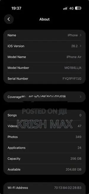 Apple iPhone 17 Air (Used)