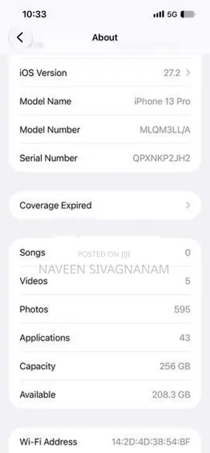 Apple iPhone 13 Pro 256 GB (Used)