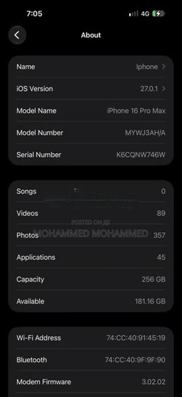 Apple iPhone 16 Pro Max (Used)