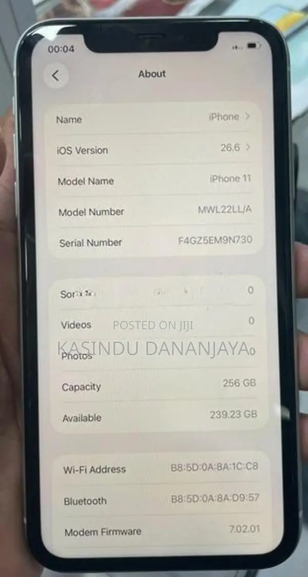 Apple iPhone 11 IP 256GB (Used)